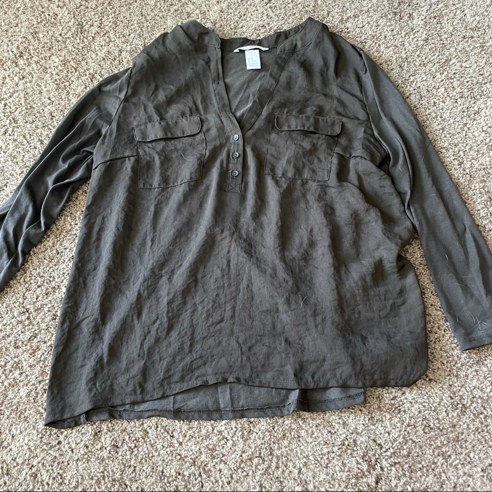 H&M Forest Green Blouse
